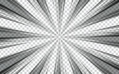 Comic style radial speed lines for background.