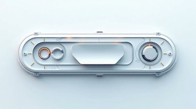 Futuristic control panel with circular dials technology