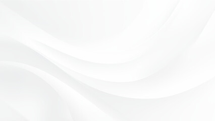 Elegant white abstract wavy background with soft gradients, clean texture, modern design. Vector, illustration