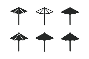 Obraz premium Cocktail Icon Variations. Cocktail culture. Icon set. Set Logo of Cocktail culture: Cocktail umbrella. harmonious logo variations of the same emblematic