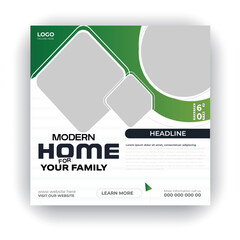 Modern furniture social media and Instagram post template design
