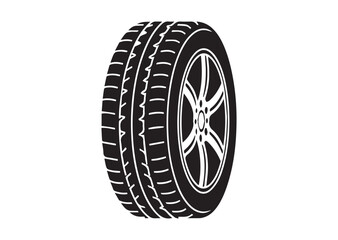 Tire icon, Tire silhouette vector