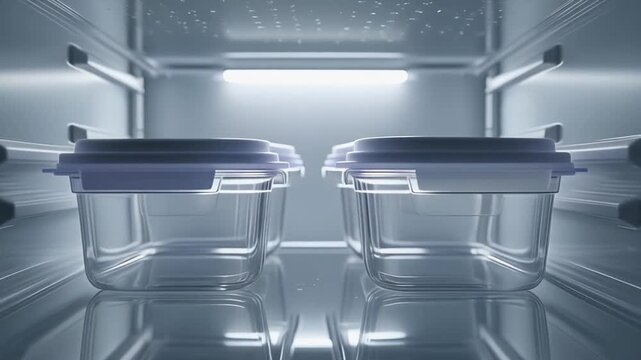 冷蔵庫の中のタッパー