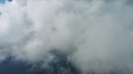 Clouds and blue sky, flying in clouds