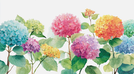 Elegant wedding invitation card background . Minimal hand painted watercolor Hydrangea flowers texture template background. Design for wedding, vip cover, poster, rsvp moderncard.Valentine's Day