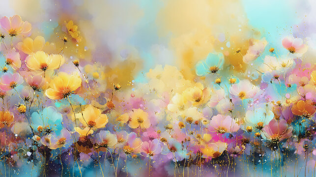 watercolor botanical hydrangea flowers texture template background.Elegant wedding invitation card background . Minimal hand painted Design for wedding or Valentine's Day