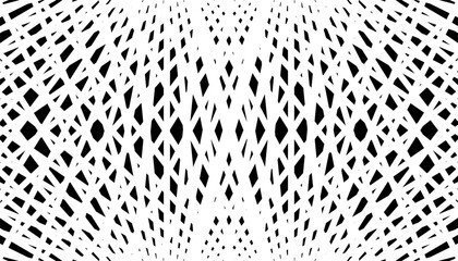 Black and white abstract geometric pattern with grunge effect for sporty background and design element. Vector Format Illustration 