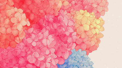 Elegant wedding invitation card background . Minimal hand painted watercolor Hydrangea flowers texture template background. Design for wedding, vip cover, poster, rsvp moderncard.Valentine's Day