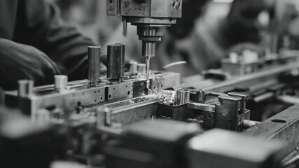 Footage showing artisans crafting lightweight beryllium casings for scientific instruments focusing on strength and corrosion resistance.