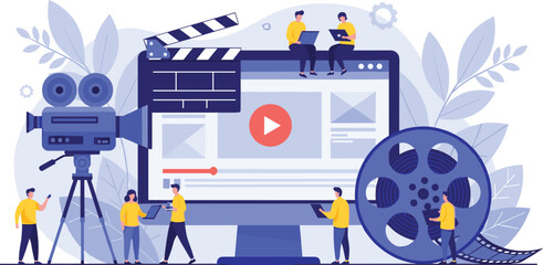 Global Law and Justice Concept Vector Illustration with Tiny Lawyers and People Working Around a Giant Gavel, World Globe, Scales of Justice, and Stacked Legal Books for International Regulations and 