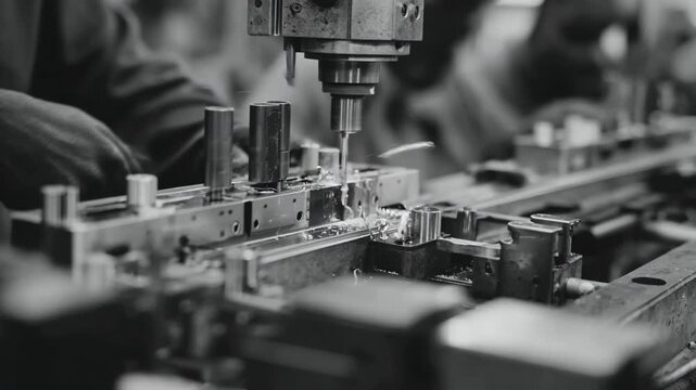 Footage showing artisans crafting lightweight beryllium casings for scientific instruments focusing on strength and corrosion resistance.