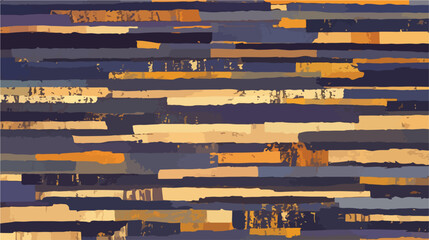 Patr&oacute;n vectorial abstracto contempor&aacute;neo con capas de franjas horizontales, texturas rugosas y una rica combinaci&oacute;n de colores azul, amarillo y naranja.