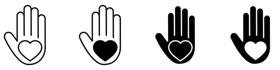 Volunteer icon vector set. Community illustration sign collection. helping symbol. donation logo.
