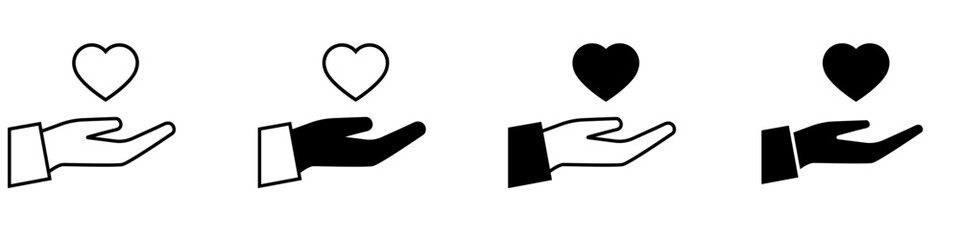 Volunteer icon vector set. Community illustration sign collection. helping symbol. donation logo.