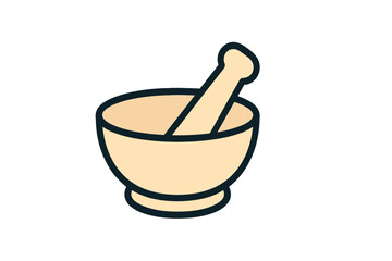 Classic mortar and pestle tool for grinding herbs spices and compounds