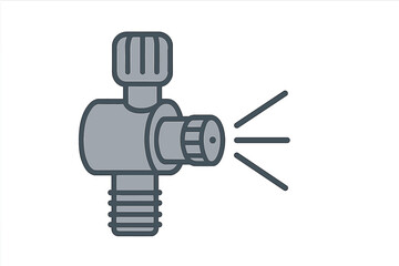 Adjustable spray nozzle head used for garden watering or irrigation systems