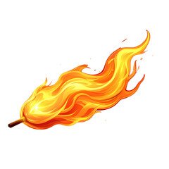 Fire flame on transparent background. Generated with AI