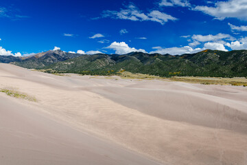 Sangre de cristo mountain range and great sand dunes