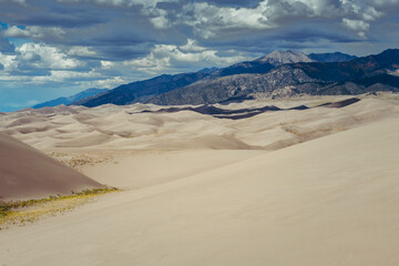 Great sand dunes national park and mountains