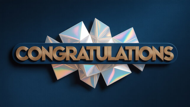 A graduation-themed digital illustration with a navy blue background and golden confetti scattered throughout the top portion.