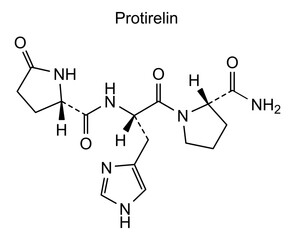 Protirelin, chemical structure of protirelin, drug substance