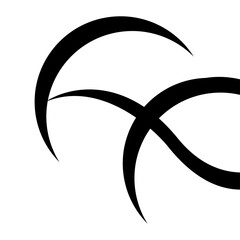 Y2K inspired abstract black vector art with clean outlines and transparent aesthetic for modern design projects.