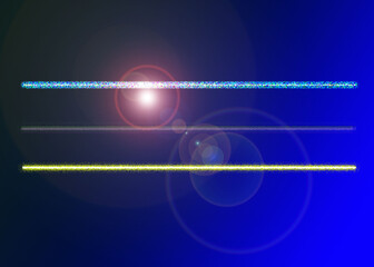 Abstract lens flare effect ,with the blue background.