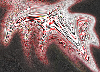 Abstract Red and White Fluid Marble Texture Background