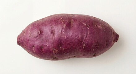Purple Sweet Potato on White Background