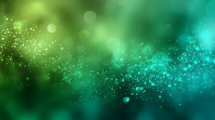 Vibrant green and cyan abstract light particle stream background