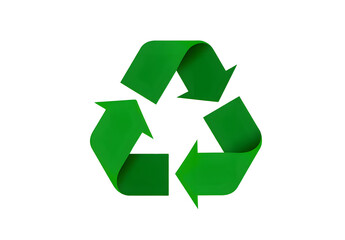 Fototapeta premium Green Recycling Icon PNG 3D Recycle Arrows Symbol Isolated on Transparent Background