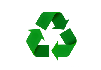 Green Recycling Icon PNG 3D Recycle Arrows Symbol Isolated on Transparent Background