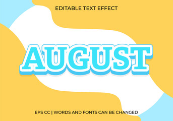 Editable August Text Effect