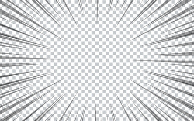 Manga comic background with halftone texture. Black and white vector illustration.