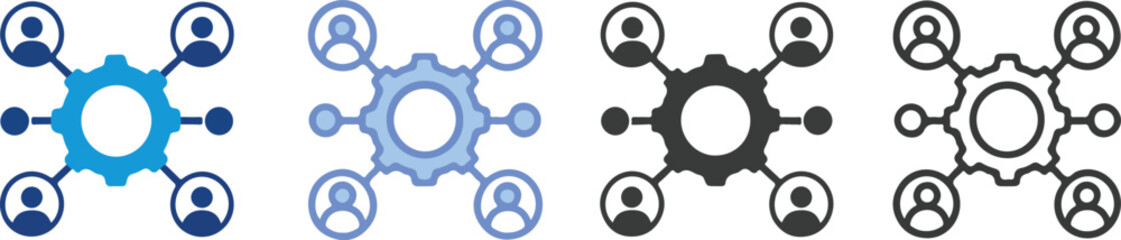 Connect and Collaborate Seamlessly Teamwork Gears Concept: Empowering People Through Unified Networks for Enhanced Productivity and Shared Success
