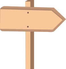 wooden arrow direction signpost illustration on white background