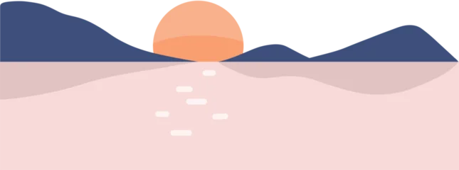 Selbstklebende Fototapeten Hellrosa 새해 일출 풍경  © 지은 박