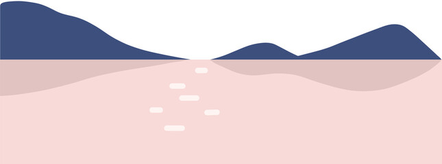 새해 산, 바다 풍경