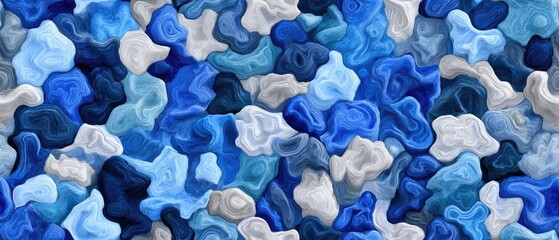 Stunning abstract blue and white marble pattern background with seamless liquid swirls, perfect for digital wallpapers and creative projects