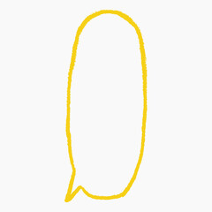 Text box chalkboard crayon speech bubble with visible hand drawn lines and subtle scribble texture. Childlike sketch marks, empty for text or notes.