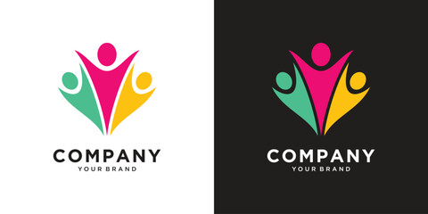 People community group logo icon design