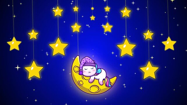 night sky background with lullaby