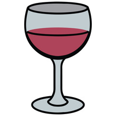 Two crystal glasses of red wine for a liquid celebration drink, isolated on white