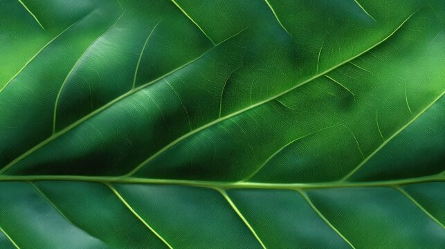 Close-up view of emerald green leaf veins showcasing intricate patterns and textures against a white background for a vibrant natural look