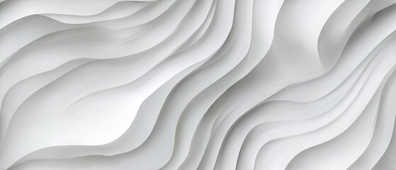 Fototapeta premium Abstract white wavy pattern design for seamless backgrounds, banners, or presentations on wall textures