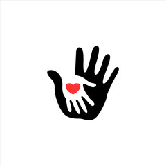 Obraz premium A symbolic representation of care, support, and unity, featuring hands and a heart.