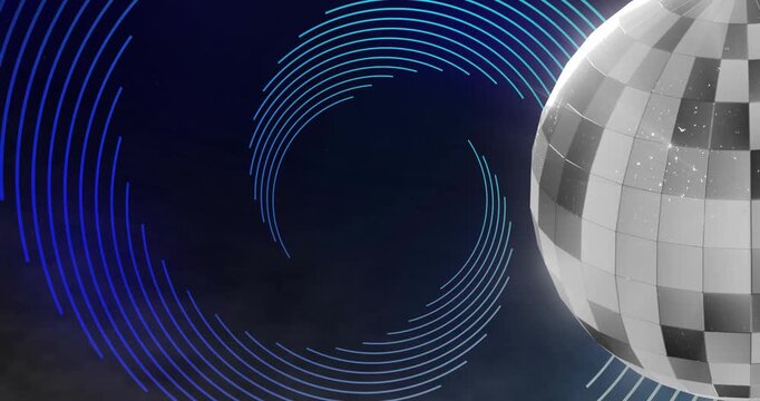 Lens flare appearing mirror ball rotating, rings spinning clockwise, forming clear rings for design