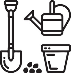 Agricultural vector icon set
