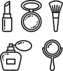 makeup icon set design