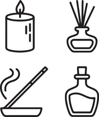 Set of  spa product icons vector illustration